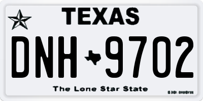 TX license plate DNH9702