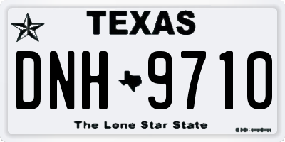 TX license plate DNH9710