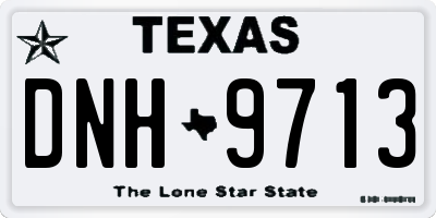 TX license plate DNH9713