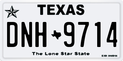 TX license plate DNH9714