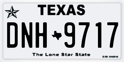 TX license plate DNH9717