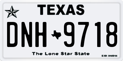 TX license plate DNH9718