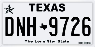 TX license plate DNH9726
