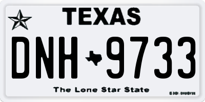 TX license plate DNH9733