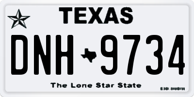TX license plate DNH9734