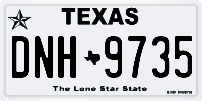 TX license plate DNH9735