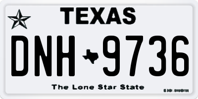 TX license plate DNH9736