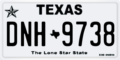 TX license plate DNH9738