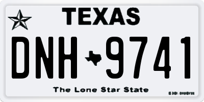 TX license plate DNH9741