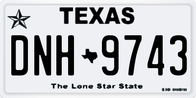 TX license plate DNH9743