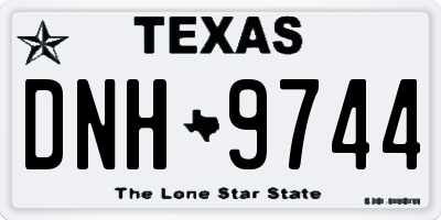 TX license plate DNH9744