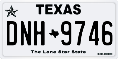 TX license plate DNH9746