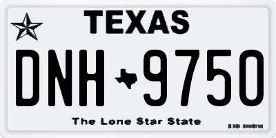 TX license plate DNH9750