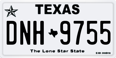 TX license plate DNH9755