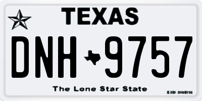 TX license plate DNH9757