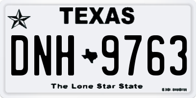 TX license plate DNH9763