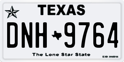 TX license plate DNH9764