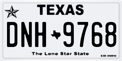 TX license plate DNH9768