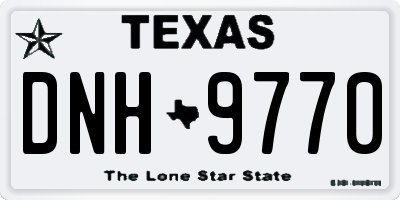 TX license plate DNH9770