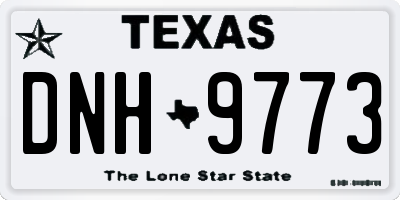 TX license plate DNH9773