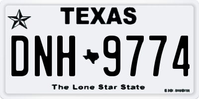 TX license plate DNH9774
