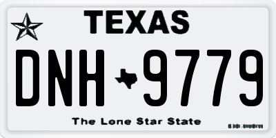 TX license plate DNH9779