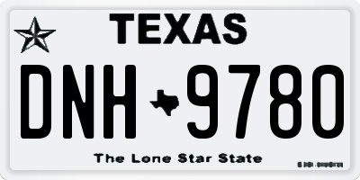 TX license plate DNH9780