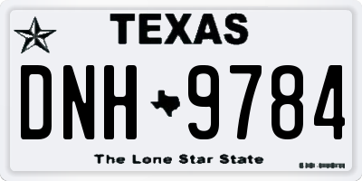 TX license plate DNH9784