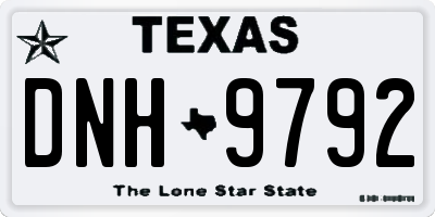TX license plate DNH9792