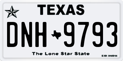 TX license plate DNH9793