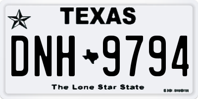 TX license plate DNH9794