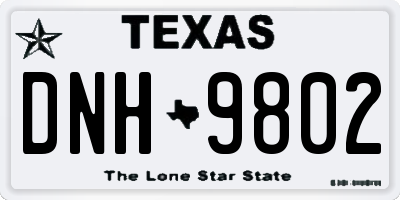 TX license plate DNH9802