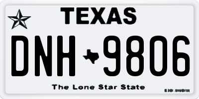 TX license plate DNH9806