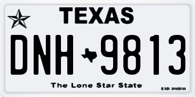 TX license plate DNH9813