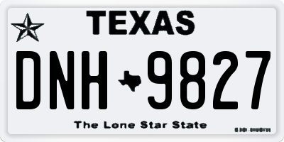 TX license plate DNH9827