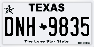 TX license plate DNH9835