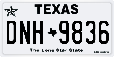 TX license plate DNH9836