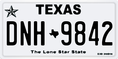 TX license plate DNH9842