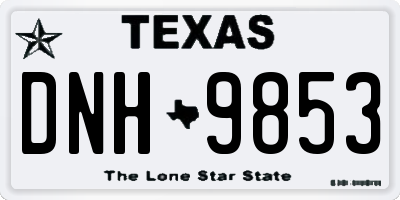 TX license plate DNH9853