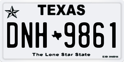 TX license plate DNH9861