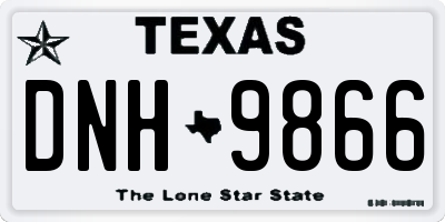 TX license plate DNH9866