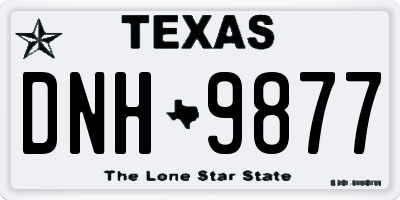 TX license plate DNH9877
