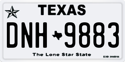 TX license plate DNH9883