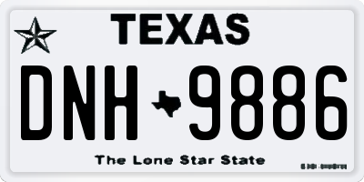 TX license plate DNH9886