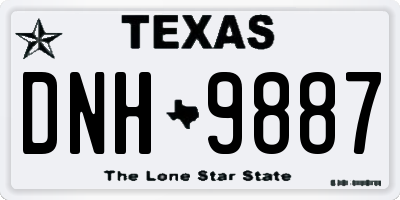 TX license plate DNH9887