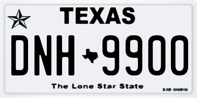 TX license plate DNH9900