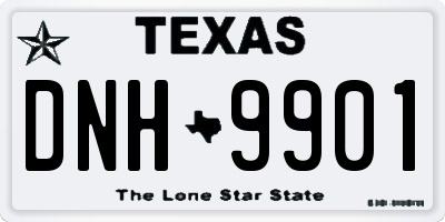 TX license plate DNH9901