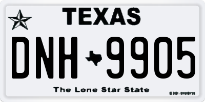 TX license plate DNH9905