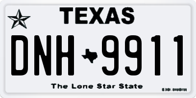 TX license plate DNH9911