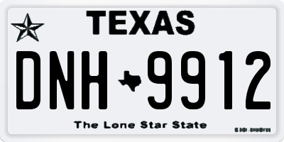 TX license plate DNH9912